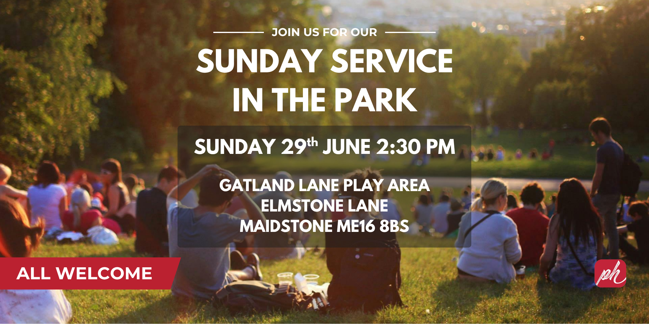 Sunday Service in the Park promotional image.